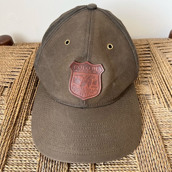 Polo Ralph Lauren Hat Men’s Brown Oilcloth Wax Hat Guide Sportsman Hunting - Picture 2 of 9